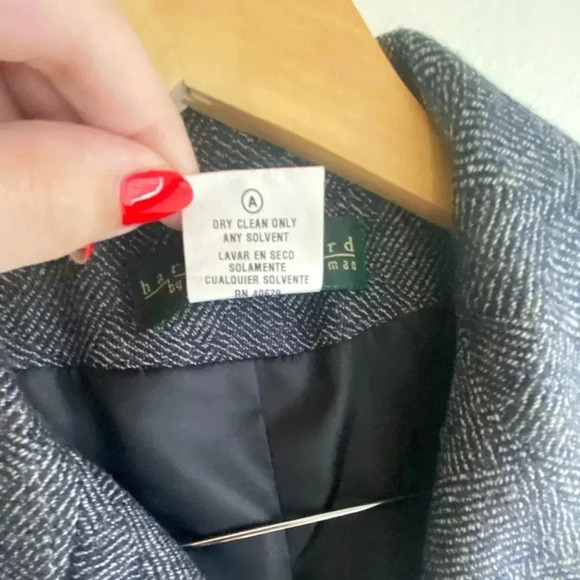 Vintage Harve Benard 100% Wool Suit Jacket Coat Blazer Gray Button Size 8 Womens - Picture 4 of 10